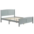 thumbnail image 2 of Ktaxon Deluxe Wood Platform Bed with Headboard, Teen Bed Gray,Full, 2 of 10