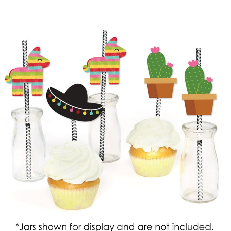 Big Dot Of Happiness Let's Fiesta - Paper Straw Decor - Fiesta