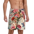 thumbnail image 6 of Mens Pajama Shorts, Butterflies And Flowers Painting Sleep Shorts Men Pajama Bottoms Lounge PJ Shorts with Pockets, 6 of 6