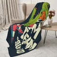 thumbnail image 3 of Sikiie Dinosaur Basketball Player Cozy Flannel Fleece Throw Blanket: Lightweight & Thick for All Seasons - Perfect for Women, Men, & Kids"50"x40", 3 of 6