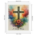 thumbnail image 2 of Paint by Numbers Kit for Adults, Colorful Cross Floral Tribute Paint by Numbers, Easy Paint by Numbers Kit for Adults Beginner, DIY Adult Paint by Number Kits on Canvas, Home Decor, 2 of 7