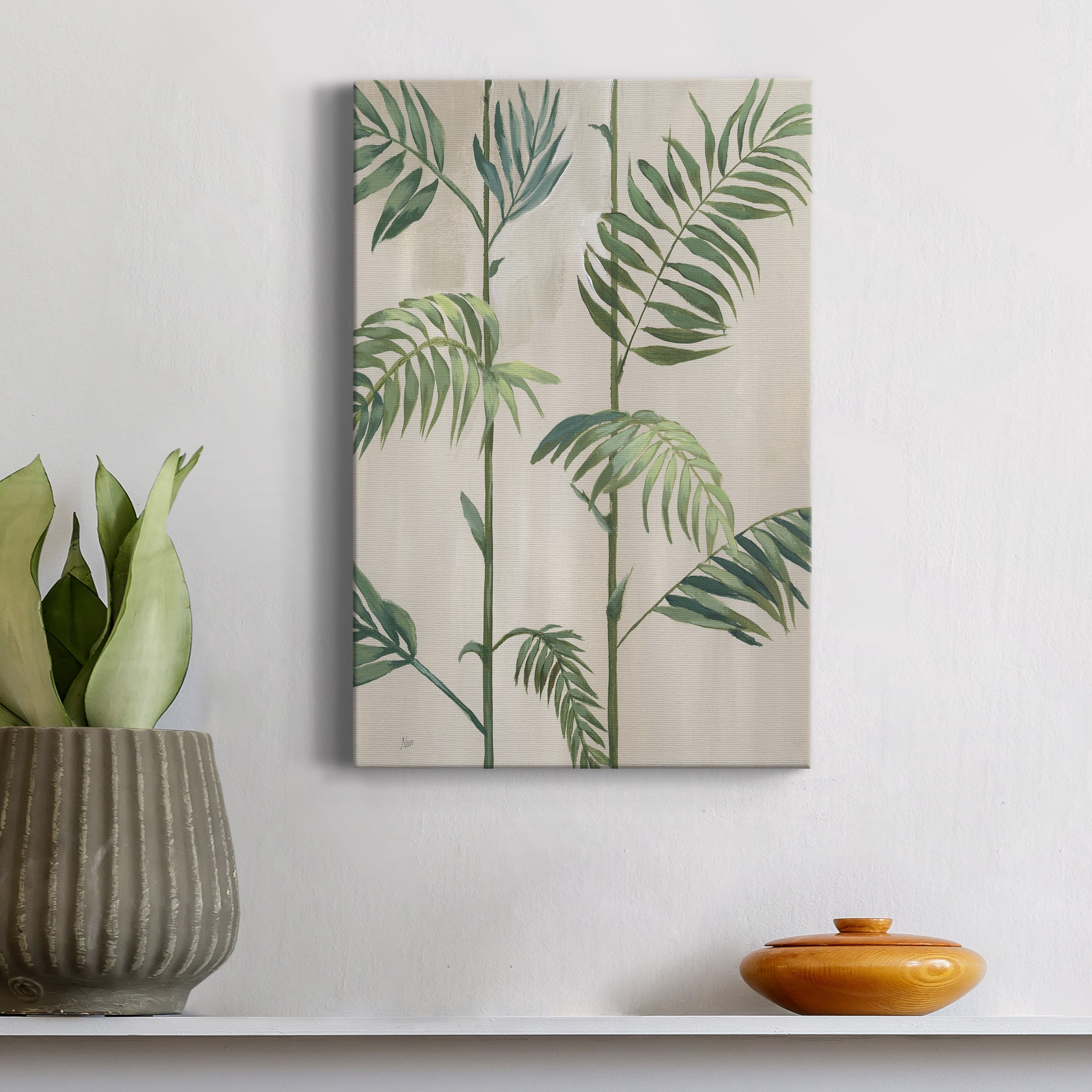 Modern Fronds I Premium Gallery Wrapped Canvas - Ready to Hang - 12 x 18