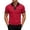 Wine, variant on Men's Quarter Zip Shirts Short Sleeve Lapel Color Block T Shirt Summer Casual Fashion Tops With Flat Pocket (XL, Navy)