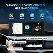 MHCABSR 7” Touchscreen Wireless Apple Carplay/Android Auto Screen with 4K Dash Cam & 1080p Backup Camera