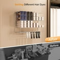 thumbnail image 5 of Hair Color Organizer Rack, 2 Tiers Hair Color Display Rack, Metal Salon Hair Color Tube Storage Racks, Wall Mounted Hair Dye Tube Holder, Color Rack for Salon Beauty Home Spa,Silver, 5 of 18