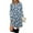 Blue, variant on Women's Fashion Casual Dress with Pockets Decorative Buttons Polka Dot Prints Round Neck Long Sleeves for Spring and Autumn Outings,Blue,L