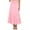 Pink, variant on Womens Pleated Skirt Summer Casual Solid Skirt High Waist Tiered Ruched Skirts