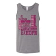 thumbnail image 2 of Wild Bobby Breast Cancer Awareness Words of Encouragement Distressed Breast Cancer Awareness Men Tank Top, Heather Grey, X-Large, 2 of 6