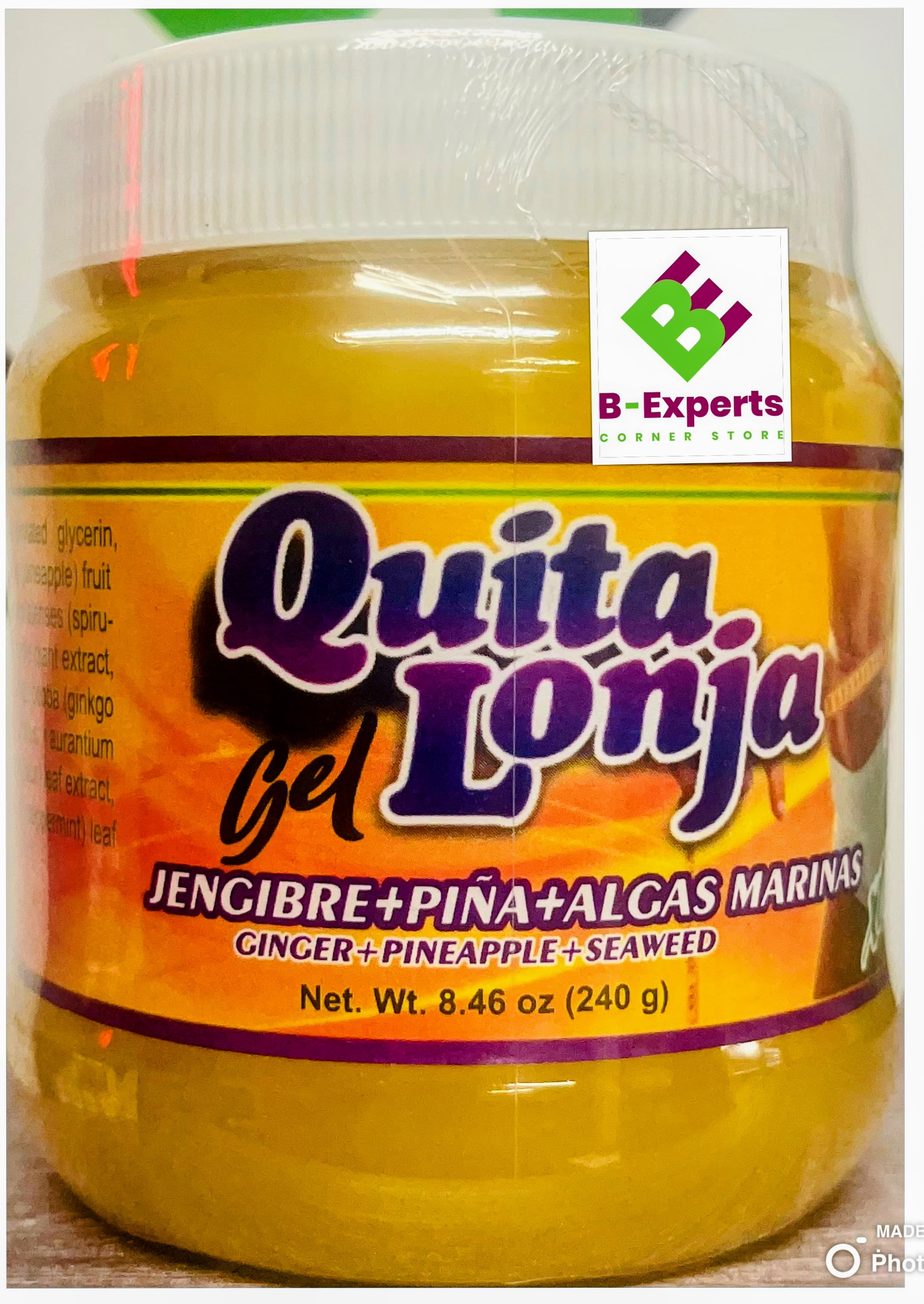 Gel Quita Lonja Ginger + Pineapple + Seaweed + Fat Burner Support Quita