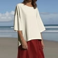 thumbnail image 2 of FAIWAD Oversized Tshirts for Women Dressy Casual Short Sleeve Crew Neck Tops Plus Size Casual Loose Blouses, 2 of 5