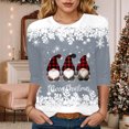 thumbnail image 2 of larppty Christmas Shirts for Women Trendy Xmas Gnome Graphic Tees 3/4 Sleeve Tops Crewneck Blouses Holiday Tshirts (Light Gray, M), 2 of 4