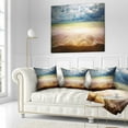thumbnail image 2 of Designart Exotic Beach on Cloudy Summer Day - Seashore Throw Pillow - 16x16, 2 of 4