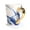 Navy, variant on Marble Effect Ceramic Mug with Gold Painted Handle