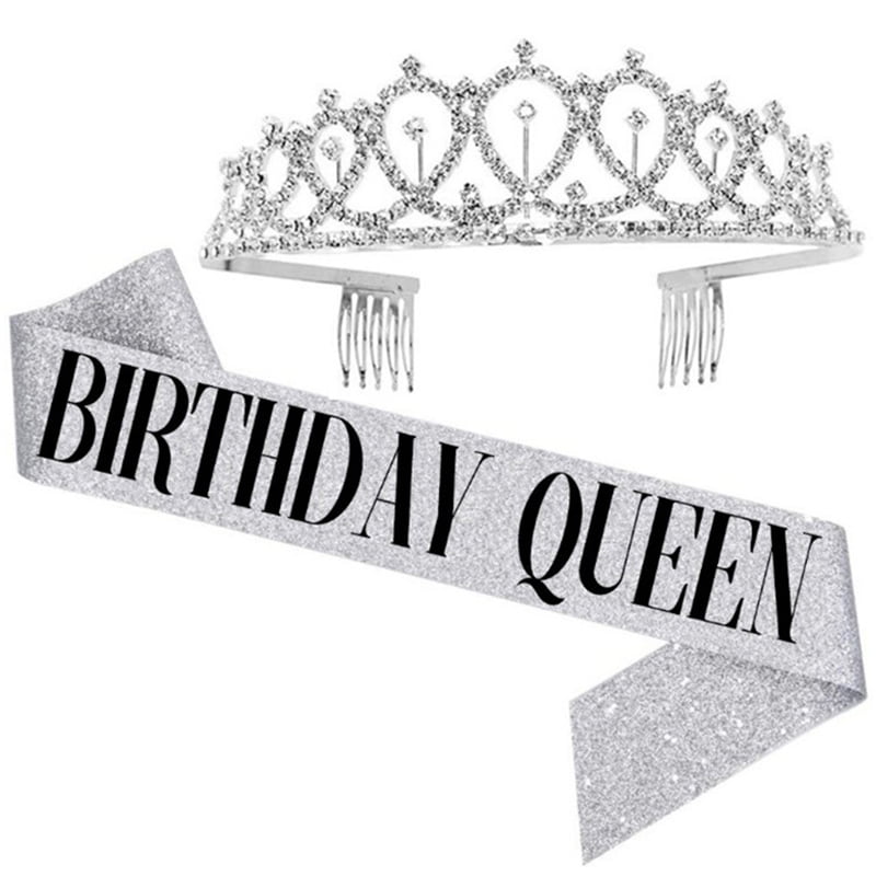 Birthday Queen Satin Sash Women Girls Queen Birthday Sash Birthday Party TB 