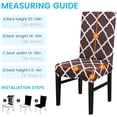 thumbnail image 3 of Dining Chair Cover Set Stretch Spandex Short Dining Chair Protective Cover Universal Removable Chair Protector Seat Covers for Dining Room Wedding Banquet Party (White+Coffee, 4 Pack), 3 of 8