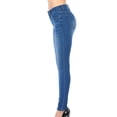 thumbnail image 3 of Wax Jeans Womens High Rise Classic 5 Pocket Skinny Jean w/ True Stretch MED-1, 3 of 3