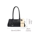 thumbnail image 3 of Genuine Cowhide Women Underarm Bag,Pebbled Leather Barrel Purse Daily Commuter Handbag, 3 of 10