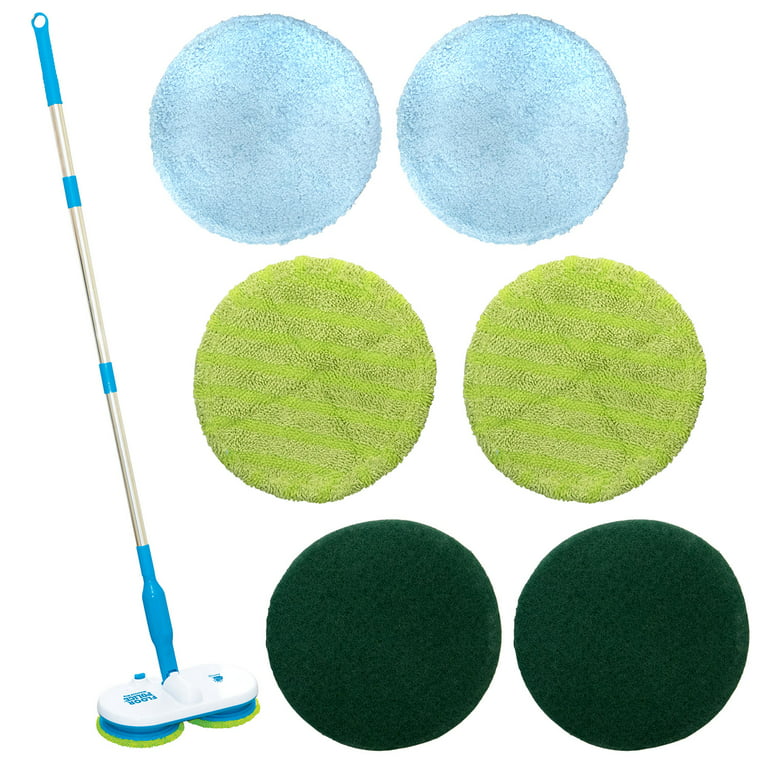  Floor Police Cordless Electric Mop, As Seen On TV,  Self-Propelling Hardwood and Tile Floor Cleaner with Dual Spinning Mop  Heads, One Mop with 6 Cleaning Pads : Health & Household