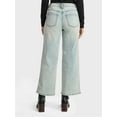 thumbnail image 3 of Time and Tru Women's High Rise Wide Leg Cropped Jeans with Side Seam Details, 27" Inseam, Sizes 0-20, 3 of 5