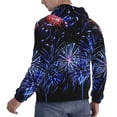 thumbnail image 6 of Uemuo Glasses And Fireworks Pattern Men's Hoodie - Casual Pullover Hoodie with Kangaroo Pocket, Stylish Hooded Sweatshirt for Everyday Wear-Small, 6 of 7