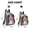 thumbnail image 2 of FORMRS Mini Backpack Purse for Women Travel Daypack Casual Shoulder Bag, Yellow Halloween Dog, 2 of 7