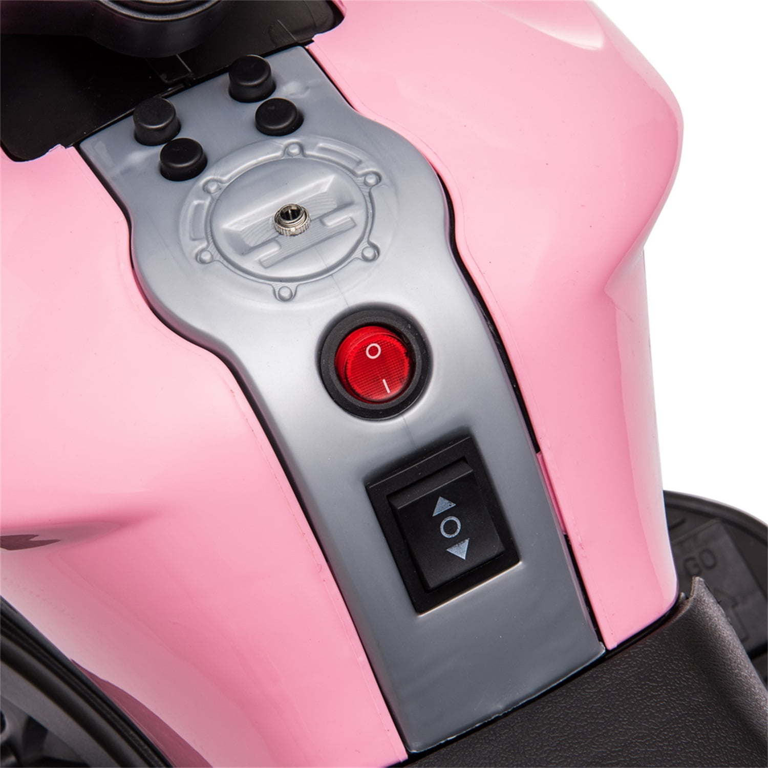 CIPACHO Kids 6V Ride On Motorcycle with Working Headlights, 1.5mph Top Speed, Training Wheels, Realistic Sounds, Music, Pink