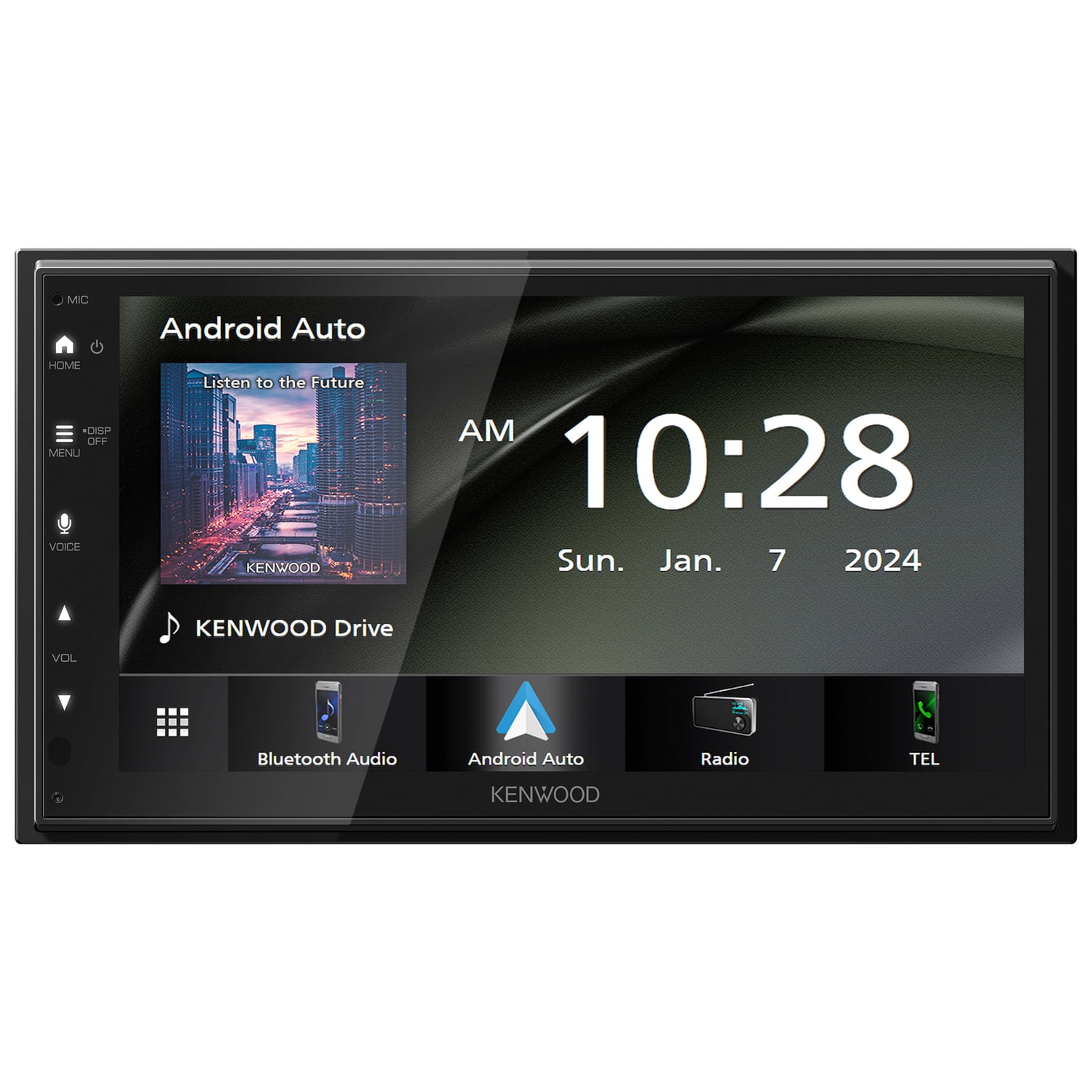 KENWOOD DMX5710S 6.8-In. Car In-Dash Unit, Double-DIN Digital Receiver with WSVGA Touch Screen, Wireless Android Auto/Apple CarPlay, and SiriusXM Ready