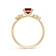 thumbnail image 2 of ANGARA Lab Grown 1.25 Ct Oval Ruby Butterfly Engagement Ring for Women in 14K Yellow Gold (Size-8x6mm) | July Birthstone, Birthday, Anniversary, Jewelry Gift for Women | Lab-Grown Ruby Ring, 2 of 7