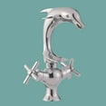 thumbnail image 2 of Bathroom Faucet Dolphin Shaped 9.5'' H Chrome Plated Brass Bathroom Sink Faucet w/2 Handles| Renovators Supply, 2 of 13
