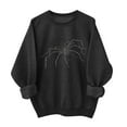 thumbnail image 2 of Inverlee Halloween Sweatshirts Women Cute Pumpkin Ghost Graphic T-shirt Work Crewneck Sweatshirt Long Sleeve Dressy Casual Pullover Tops Halloween Gifts, 2 of 4