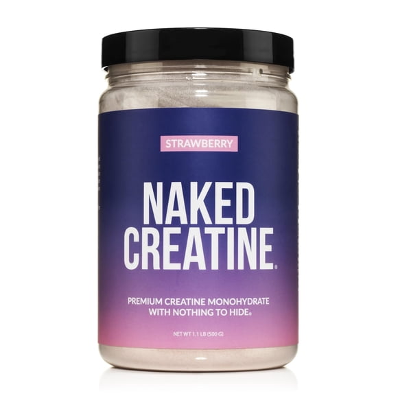 Suplemento de monohidrato de creatina NAKED, sabor a fresa, 45 porciones