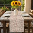 thumbnail image 2 of Table Runner Dresser Scarves 90 Inch Long,Farmhouse Leaves Hazelnut Sketch Linen Dining Table Runners, 2 of 9