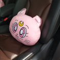 thumbnail image 1 of Lindo De Dibujos Animados Reposacabezas De Coche Rosa Luna Gato Almohada Lumbar Asiento Cojín Kawaii Almohadilla Espejo Cubierta, 1 of 4