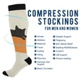 thumbnail image 2 of FORMRS Womens Knee High Socks Casual Long Thick Travel Daily Wear, 1 Pair, Sleeping Black Cat, 2 of 6