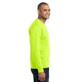 thumbnail image 2 of Port  Company - Long Sleeve Core Blend Tee. PC55LS Large Safety Green, 2 of 3