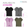 thumbnail image 6 of FITKICKS Crossovers Active Lifestyle T-Shirt Cross-Back Workout Top, Black Medium (Women's), 6 of 8