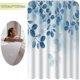 thumbnail image 2 of Cortina de ducha decorativa de plantas de acuarela con ganchos, cortina de baño de flores de plantas silvestres tropicales, 2 of 5