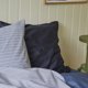 thumbnail image 4 of Juego de cama de percal de algodón- Camisa azul a rayas, 4 of 10