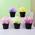 thumbnail image 2 of Fake Plants Mini Potted - Artificial Potted Flowers with Pot Small Faux Plants Indoor Plastic No Fade for Office Desktop Table Window Sill Bathroom, 2 of 8