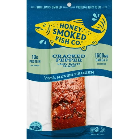 Honey Smoked Salmon (TM) Cracked Pepper 8oz