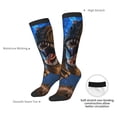 thumbnail image 4 of Naloa Starry Night Charging Dinosaur Knee Socks, High Socks Long Stretchy Sock Women Knee High Stocking, Long Socks for Women, 4 of 6