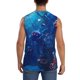 thumbnail image 4 of Fotbe Deep Sea Glowing Fishes Men's Camiseta sin Mangas Estampada para Hombres, Playera Casual para Gimnasio, Entrenamiento, Playa-3X-Large, 4 of 7