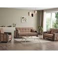 thumbnail image 6 of Ottomanson 63" Convertible Loveseat Sleeper with Storage, Modern Chenille Sofa for Small Spaces, Brown, 6 of 6