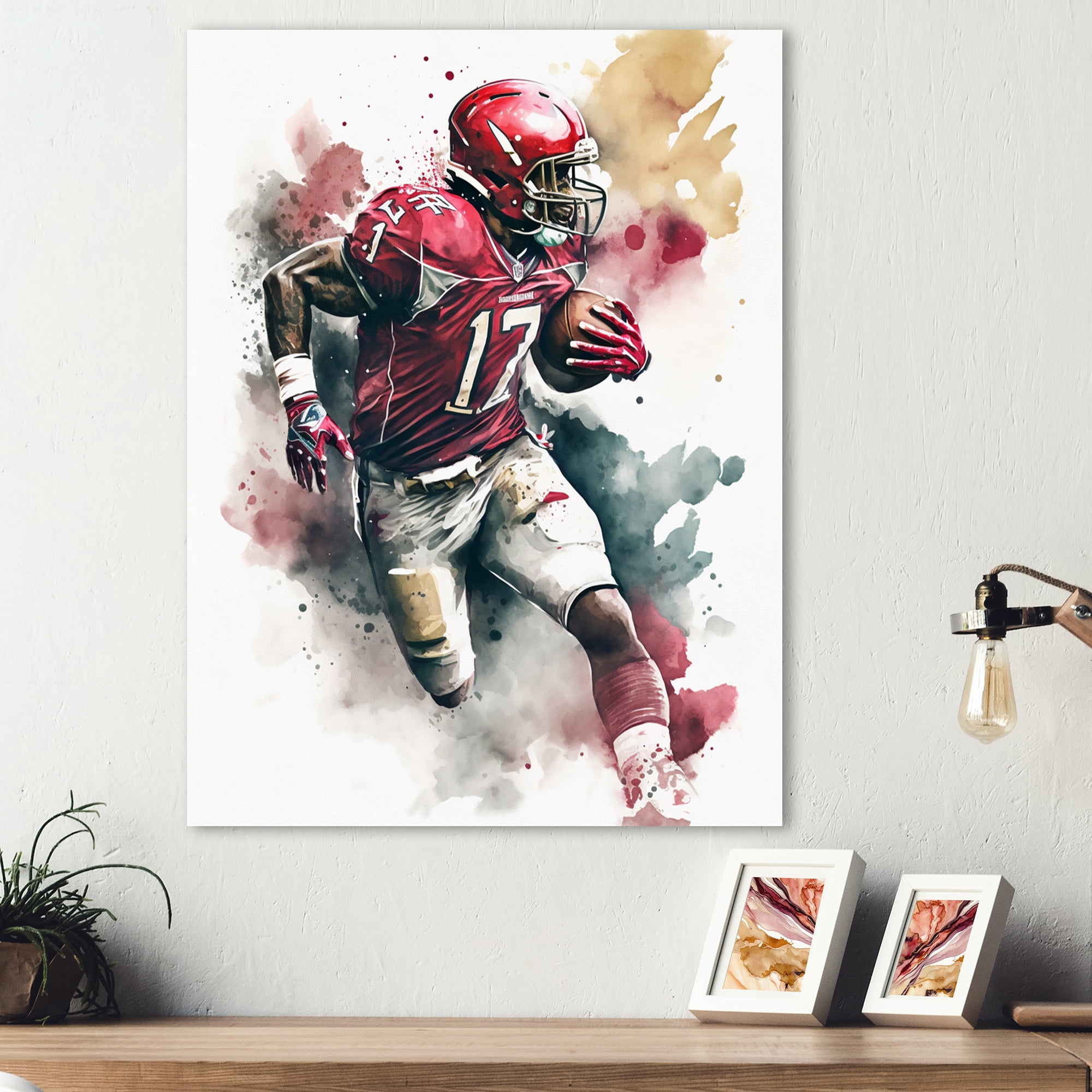 Designart Football Player On Field II Canvas Wall Art