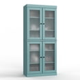 thumbnail image 5 of 100% Solid Wood 32" Bathroom Cabinet with Frosted Glass Doors and Adjustable Shelves, 5 of 6