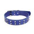 thumbnail image 1 of Dog Collar with Rivets Adjustable Buckle PU Leather Chic Collars for Medium Large Dogs, 1 of 8