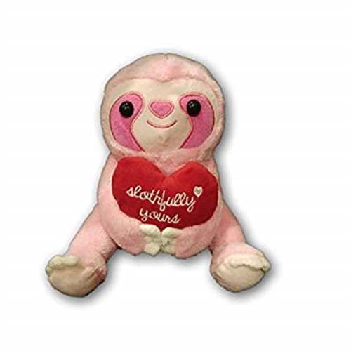 A&T Designs Slothfully Yours - Romantic Pink Sloth Stuffed Animal Plush