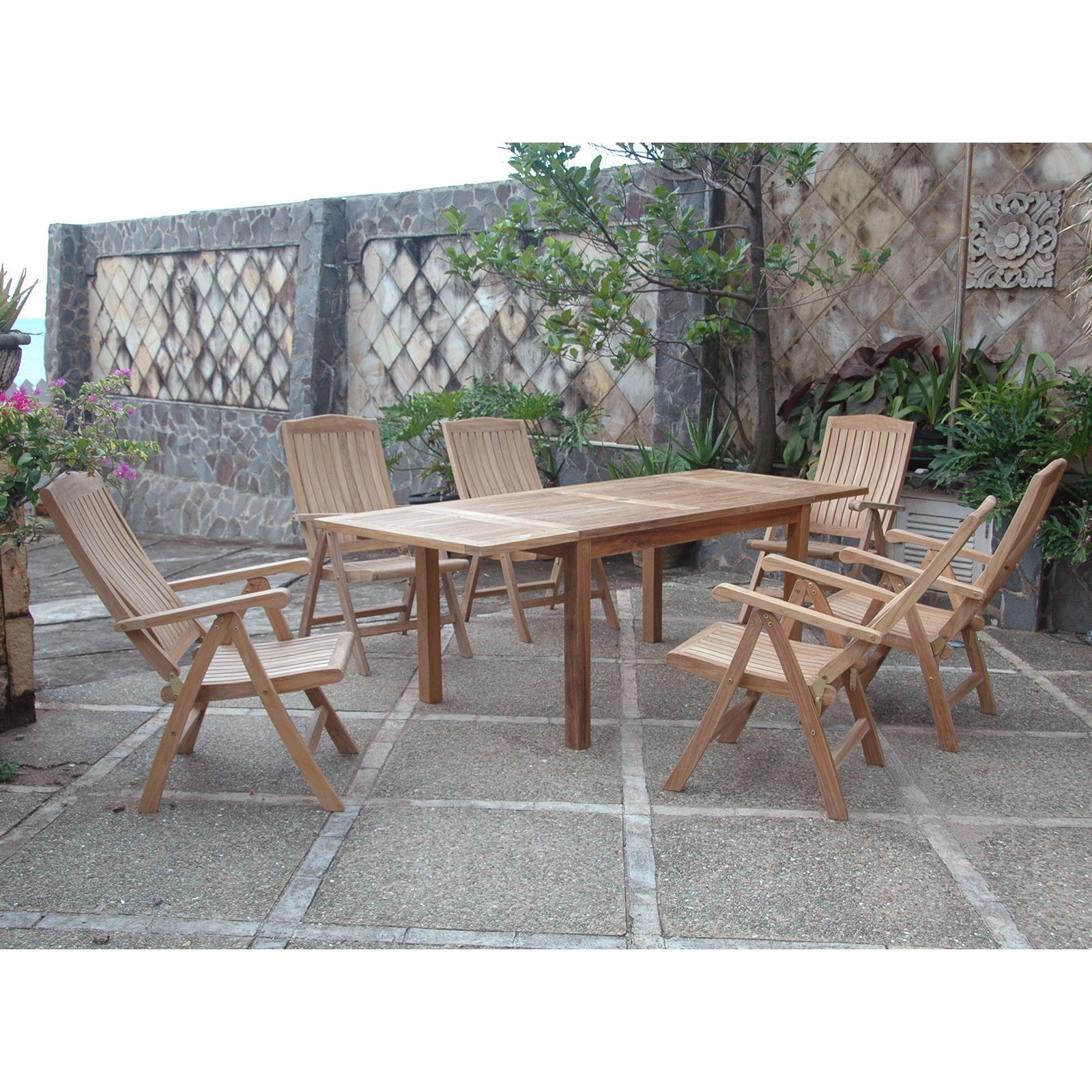 Anderson Teak Katana 7 Piece Patio Dining Set - Walmart.com
