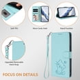 thumbnail image 7 of Allytechgroup for Samsung Galaxy S26 Wallet Case, Cute Cat Embossed Flip Cover with Cards Slots  Cash Pocket Magnetic Closure Lanyard Phone Case for Samsung Galaxy S26, Green, 7 of 7