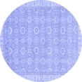 thumbnail image 1 of Ahgly Company Indoor Round Abstract Blue Modern Area Rugs, 4' Round, 1 of 4